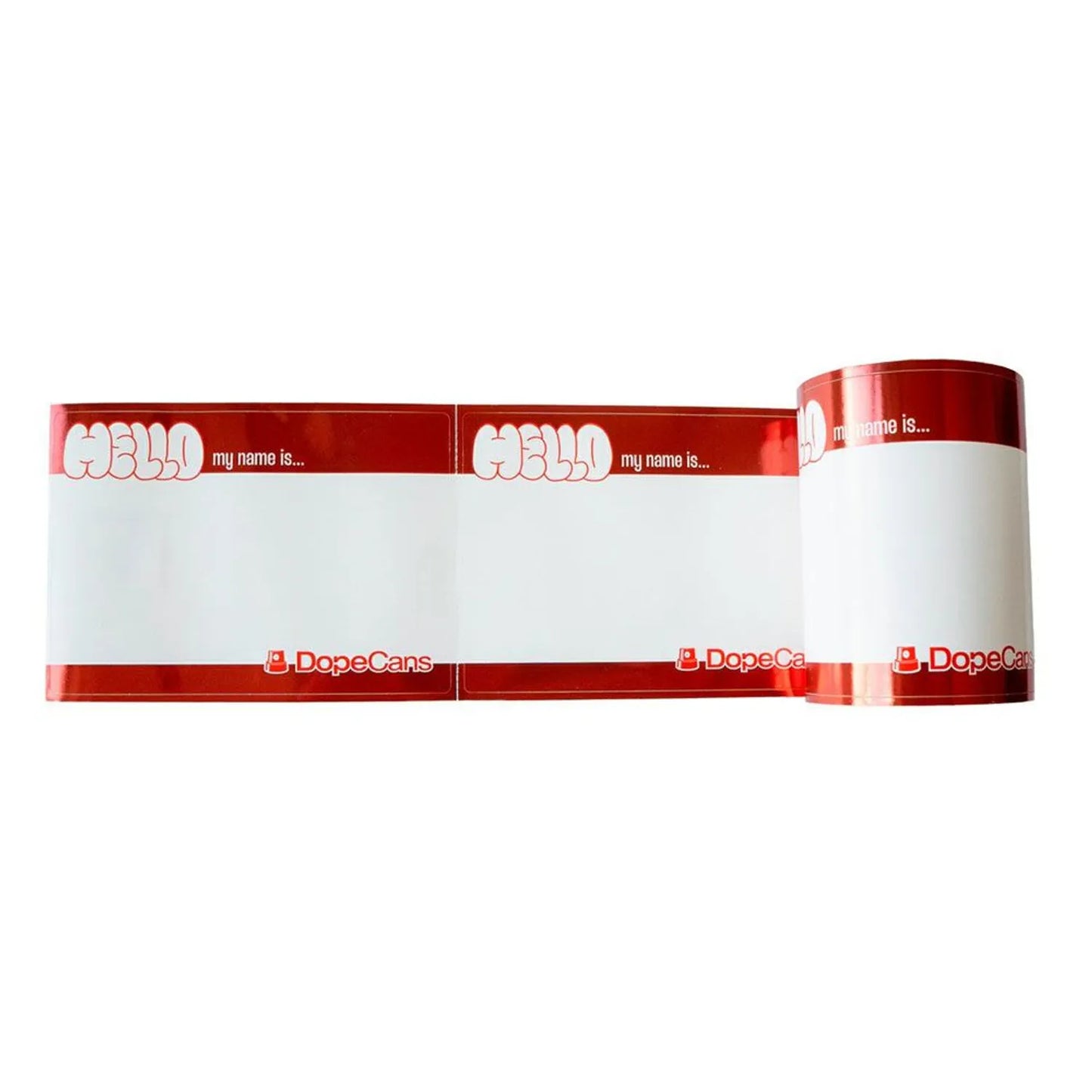 Hello My Name Is - Red Metallic - 50pcs