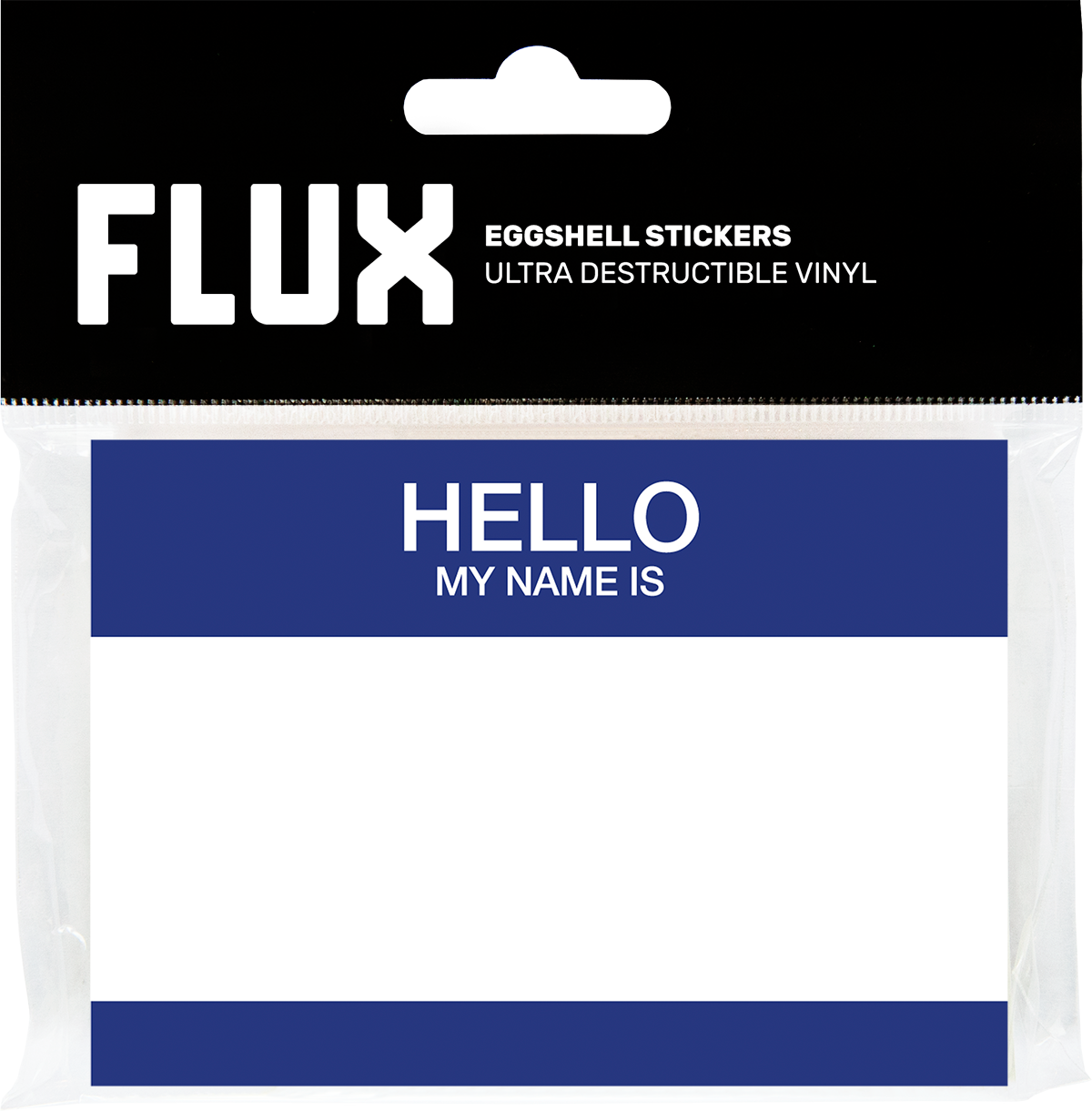 Eggshell Stickers 50 pcs Hello My Name Is Blue
