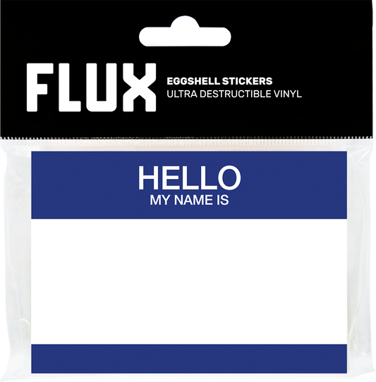 Eggshell Stickers 50 pcs Hello My Name Is Blue