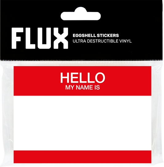 Eggshell Stickers 50 pcs Hello My Name Is Red