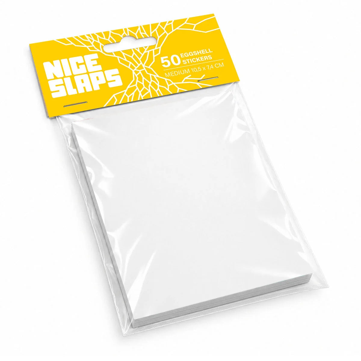 Eggshell Sticker Blanks White, Medium 50pcs
