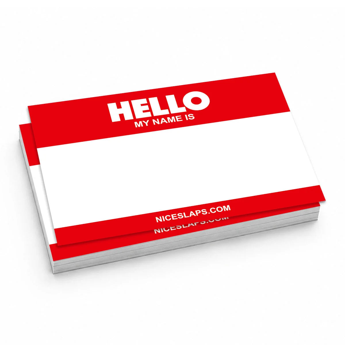Eggshell Sticker Hello My Name Is Red, Medium 50pcs