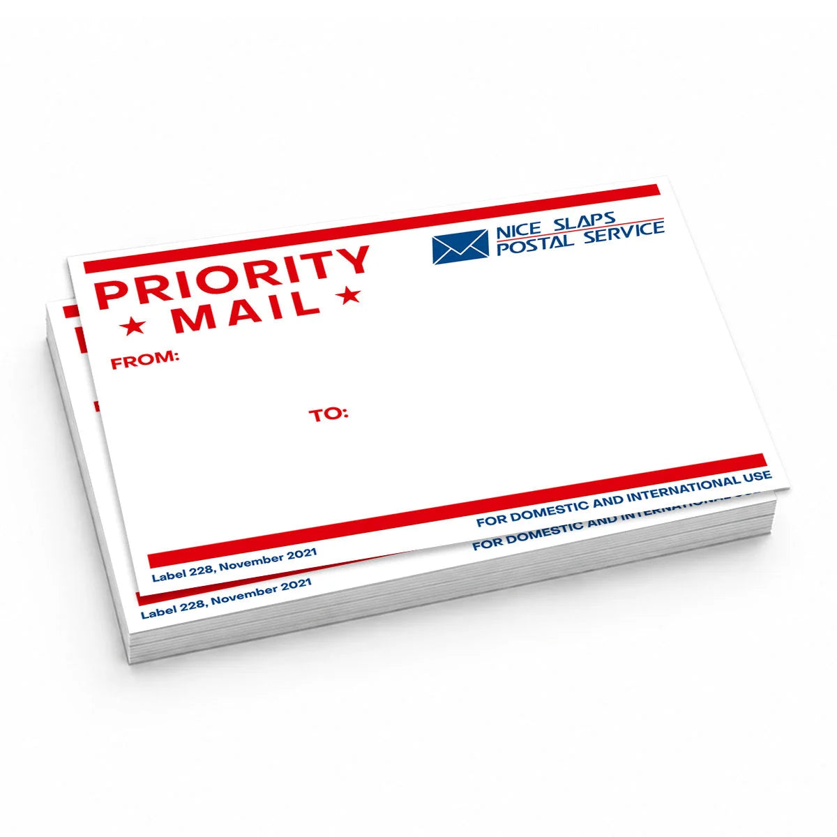 Standard Sticker Priority Mail Red, Large 50pcs