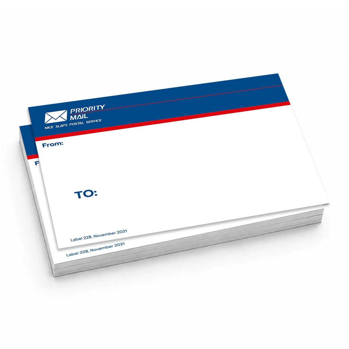 Eggshell Sticker Priority Mail Blue, Medium 50pcs