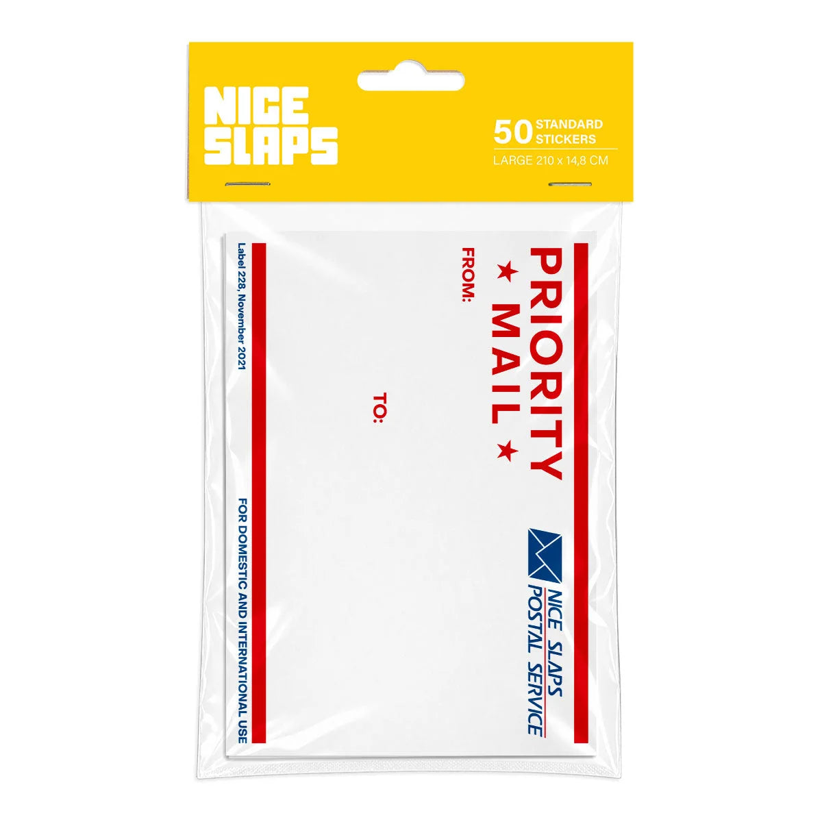 Standard Sticker Priority Mail Red, Large 50pcs