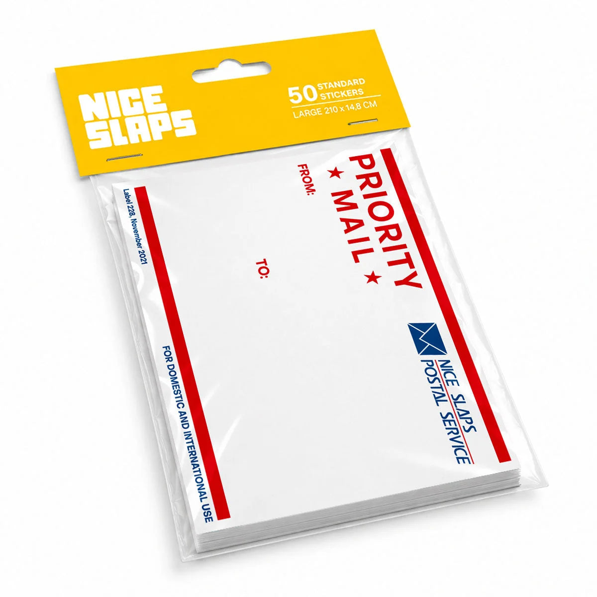Standard Sticker Priority Mail Red, Large 50pcs