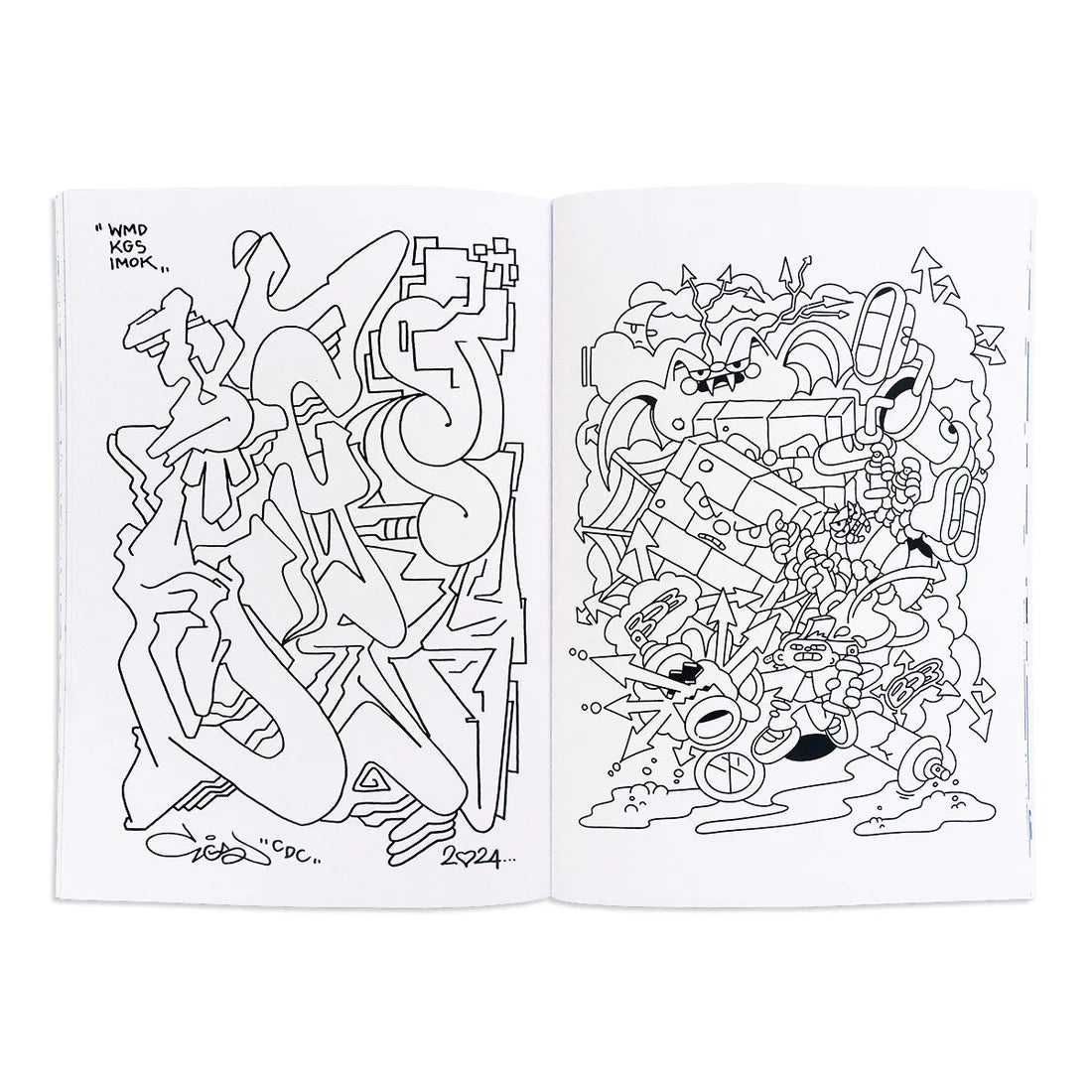 Sketchy Graffiti Coloring Book