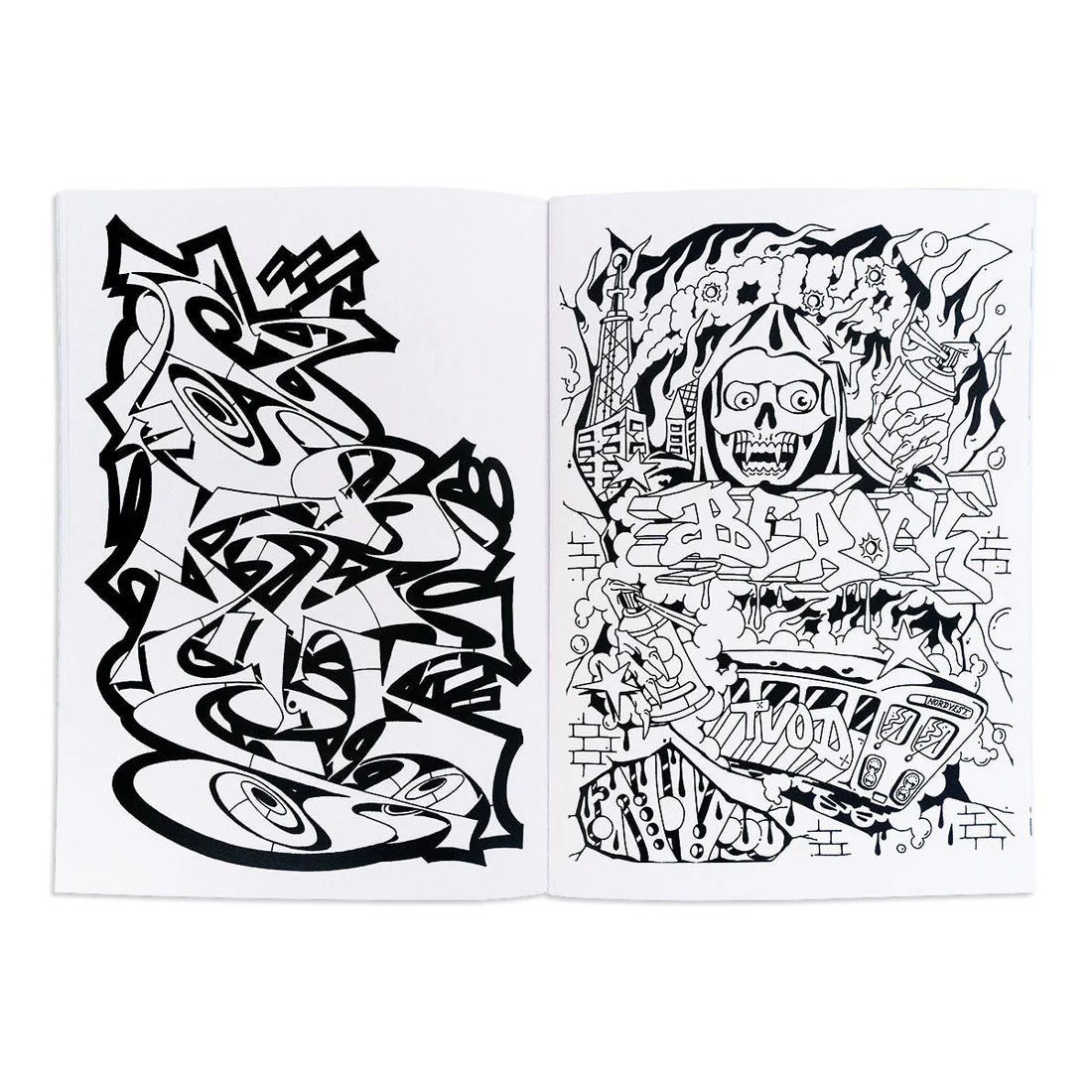 Sketchy Graffiti Coloring Book